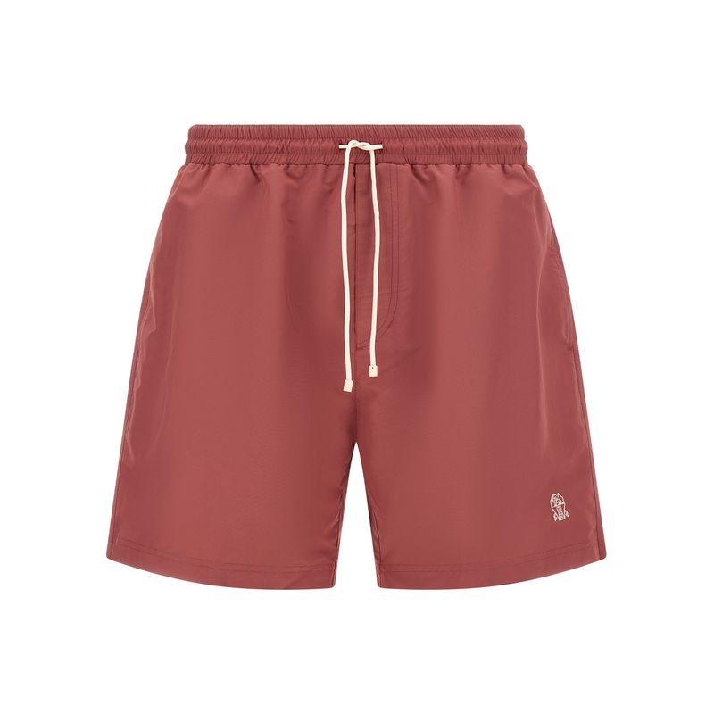 Brunello Cucinelli Men Solomeo Logo Swimsuit